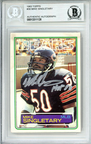 1983 TOPPS MIKE SINGLETARY #38 ROOKIE CARD AUTO HOF BGS AUTHENTIC