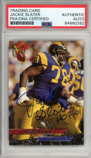 1993 FLEER ULTRA JACKIE SLATER #247 HOF AUTOGRAPH PSA/DNA