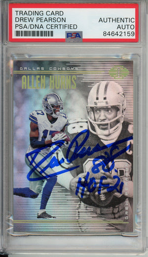 2018 PANINI ILLUSIONS DREW PEARSON #63 HOF AUTOGRAPH PSA/DNA