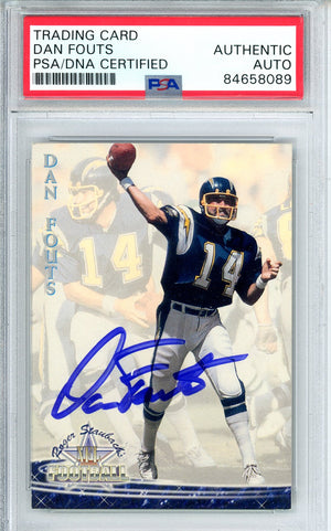 1994 THE TED WILLIAMS FOOTBALL - DAN FOUTS #54 CHARGERS HOF AUTO PSA/DNA AUTHENTIC AUTO