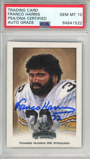 2002 DONRUSS FRANCO HARRIS #159 HOF STEELERS 4-TIME CHAMP AUTOGRAPH PSA/DNA