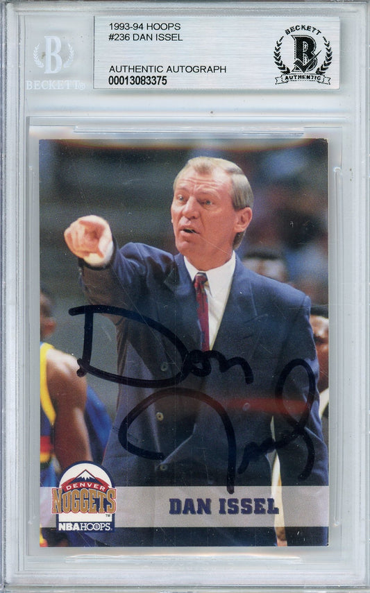 1993-94 NBA HOOPS DAN ISSEL #236 HOF AUTOGRAPH BECKETT