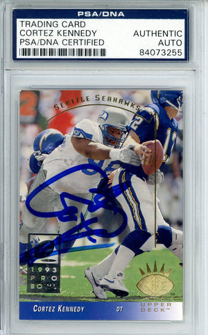 1993 SP UPPER DECK - CORTEZ KENNEDY #247 SEAHAWKS AUTOGRAPH PSA/DNA AUTHENTIC AUTO