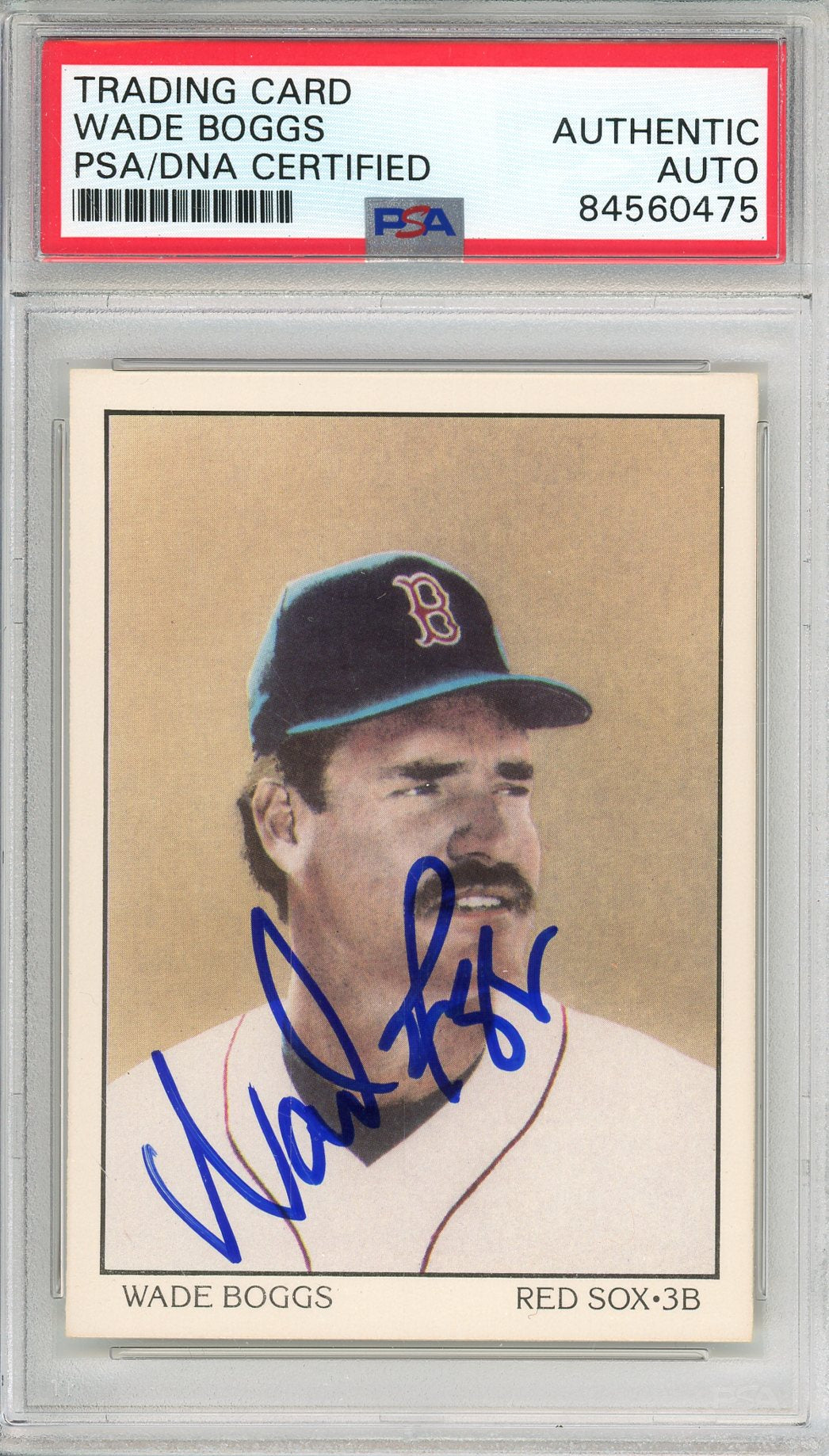 1990 SCORE WADE BOGGS #683 HOF RED SOX 12-TIME ALL STAR AUTOGRAPH PSA/DNA