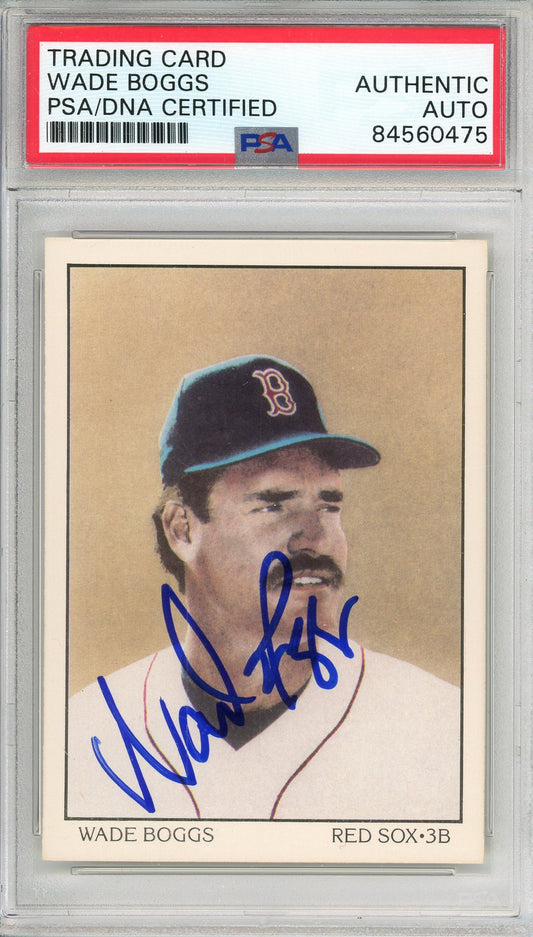 1990 SCORE WADE BOGGS #683 HOF RED SOX 12-TIME ALL STAR AUTOGRAPH PSA/DNA