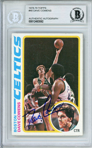 1978-79 TOPPS DAVE COWENS #40 HOF AUTOGRAPH BECKETT