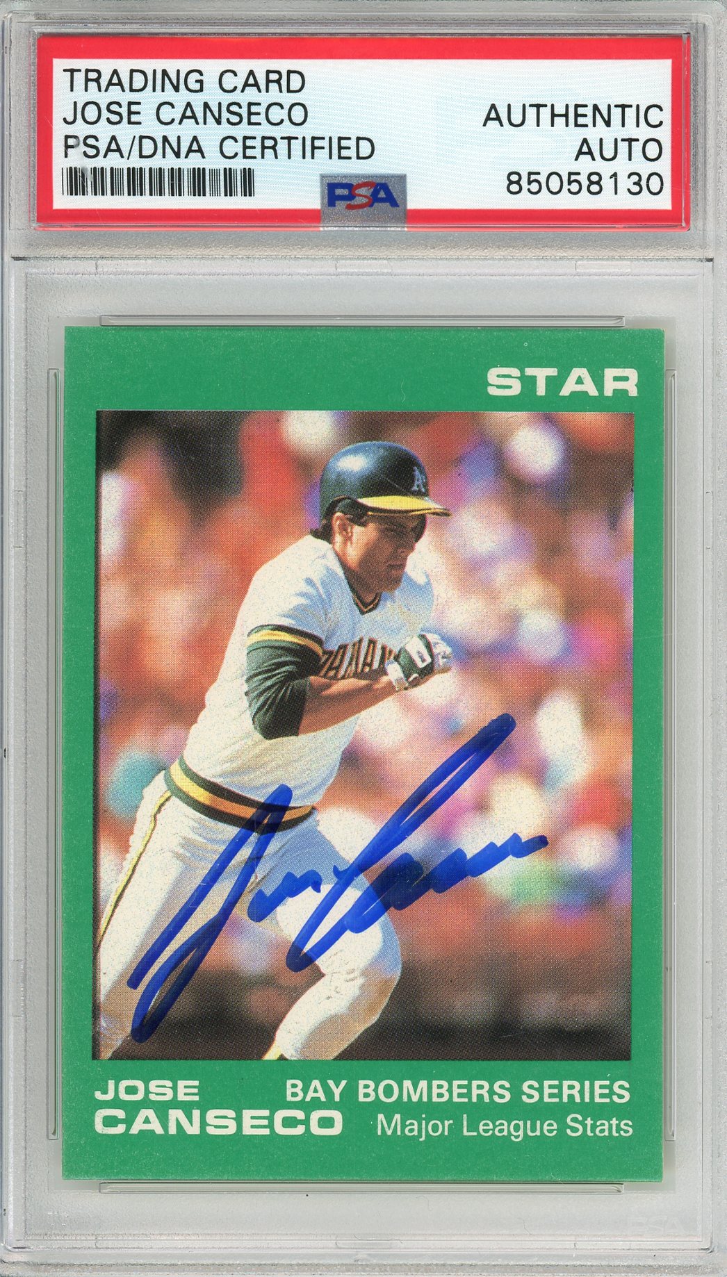 1988 STAR JOSE CANSECO #3 A'S HOF 2-TIME WORLD SERIES CHAMP PSA/DNA