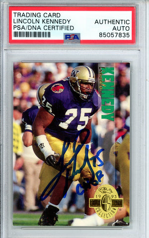 1993 CLASSIC COLLECTION FOOTBALL - LINCOLN KENNEDY #99 ROOKIE CARD AUTOGRAPH PSA/DNA AUTHENTIC AUTO