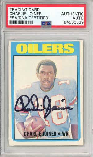 1972 TOPPS FOOTBALL - CHARLIE JOINER #244 ROOKIE CARD OILERS HOF AUTOGRAPH PSA/DNA AUTHENTIC AUTO