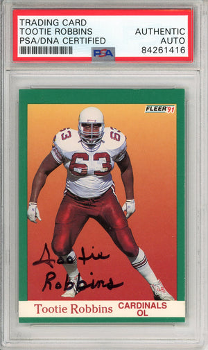 1991 FLEER FOOTBALL - TOOTIE ROBBINS #346 CARDINALS AUTOGRAPH PSA/DNA AUTHENTIC AUTO