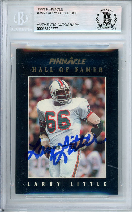 1993 PINNACLE HALL OF FAMER LARRY LITTLE #356 AUTOGRAPH BGS AUTHENTIC