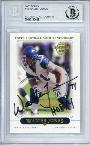 2005 TOPPS 50TH ANNIVERSARY FOOTBALL WALTER JONES #46 HOF AUTOGRAPH BGS AUTHENTIC