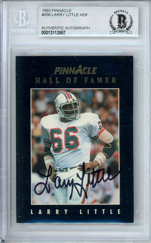1993 PINNACLE HALL OF FAMER LARRY LITTLE #356 AUTOGRAPH BGS AUTHENTIC