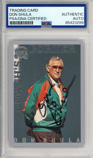 2000 FLEER SKYBOX FOOTBALL DON SHULA #100CC AUTOGRAPH DOLPHINS HOF PSA/DNA AUTHENTIC