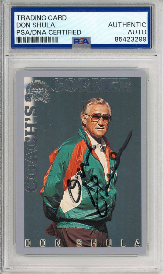 2000 FLEER SKYBOX FOOTBALL DON SHULA #100CC AUTOGRAPH DOLPHINS HOF PSA/DNA AUTHENTIC