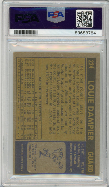 1971 TOPPS LOUIE DAMPIER #225 ROOKIE PSA 5 COLONELS