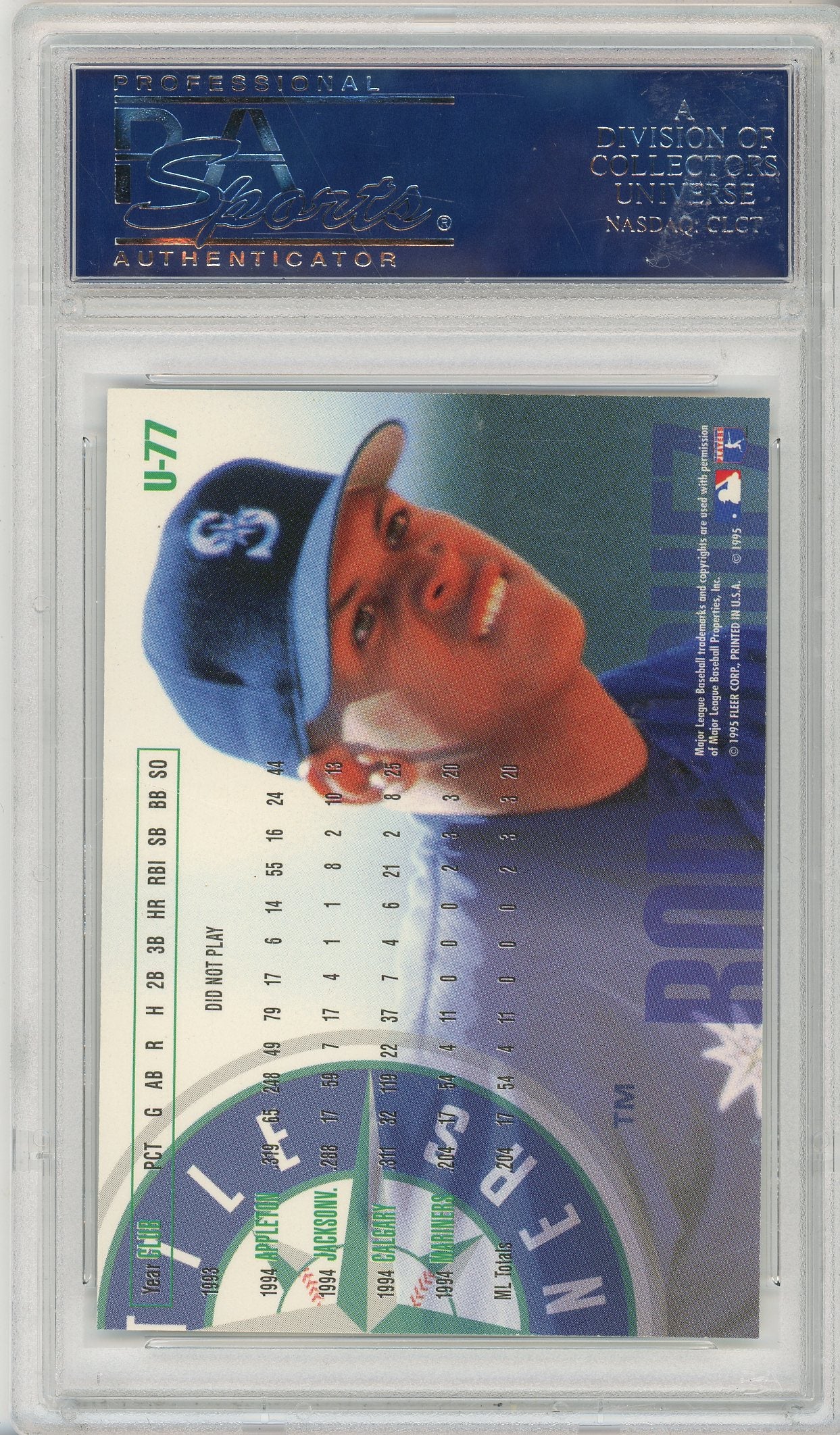 1995 FLEER UPDATE ALEX RODRIGUEZ #U-77 ROOKIE PSA 10