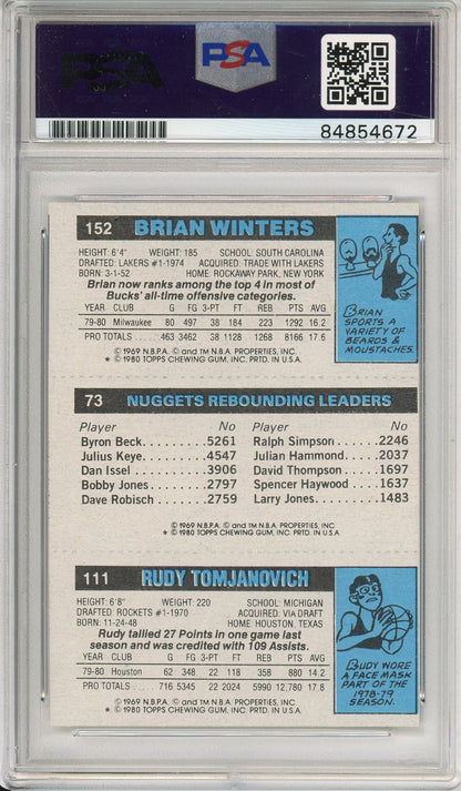1980 TOPPS DAN ISSEL #73 HOF NUGGETS 6-TIME ABA ALL STAR AUTOGRAPH PSA/DNA