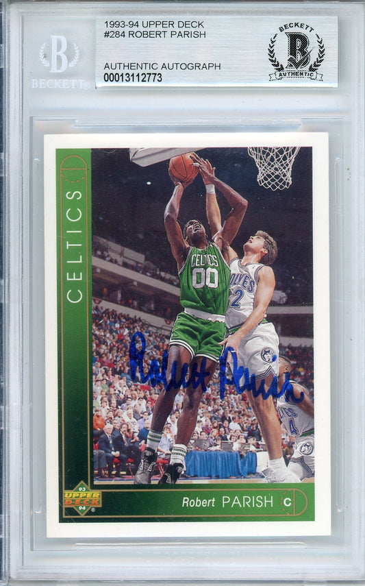 1993-94 UPPER DECK ROBERT PARISH #284 CELTICS HOF AUTOGRAPH BECKETT AUTHENITIC AUTO (773)