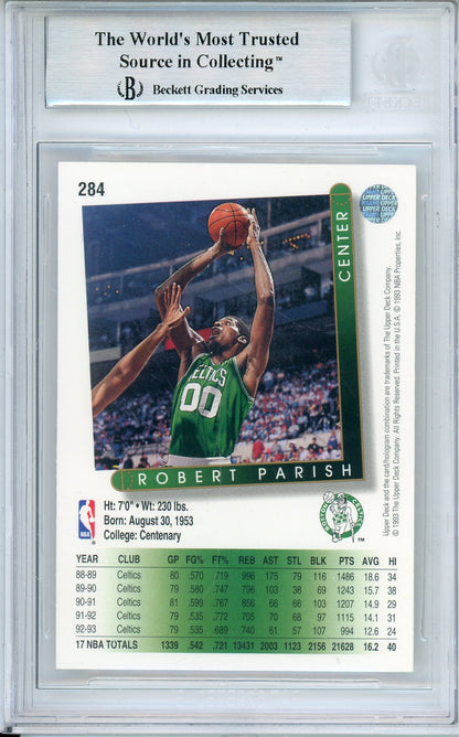 1993-94 UPPER DECK ROBERT PARISH #284 CELTICS HOF AUTOGRAPH BECKETT AUTHENITIC AUTO (773)