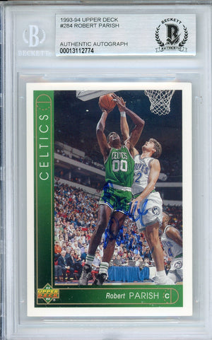 1993-94 UPPER DECK ROBERT PARISH #284 CELTICS HOF AUTOGRAPH BECKETT AUTHENITIC AUTO (774)