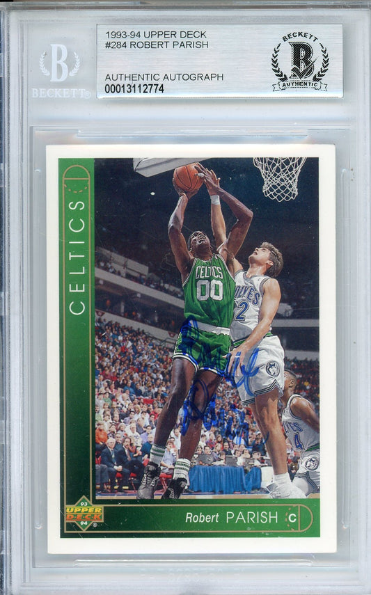 1993-94 UPPER DECK ROBERT PARISH #284 CELTICS HOF AUTOGRAPH BECKETT AUTHENITIC AUTO (774)