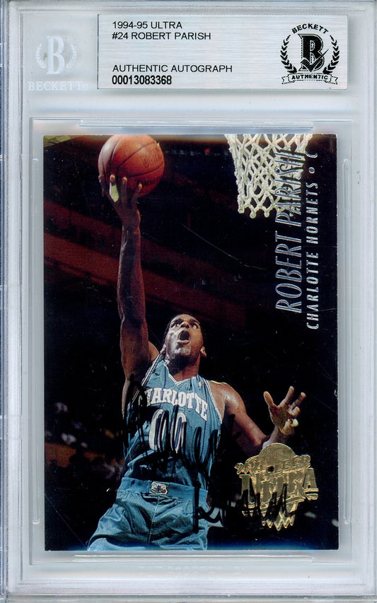 1994-95 FLEER ULTRA ROBERT PARISH #24 HOF AUTOGRAPH BECKETT