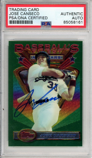 1993 TOPPS FINEST JOSE CANSECO #99 A'S HOF AUTOGRAPH PSA/DNA