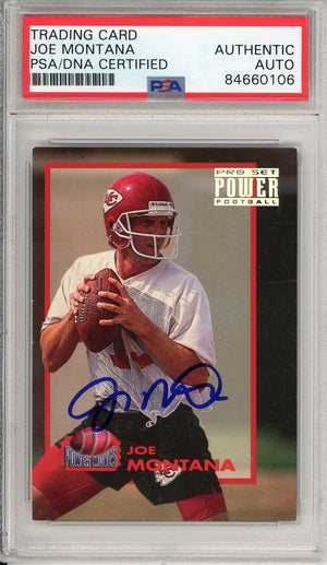 1993 PRO SET JOE MONTANA #PM10 HOF CHIEFS 4-TIME CHAMP AUTOGRAPH PSA/DNA