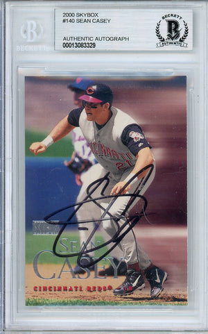 2000 SKYBOX SEAN CASEY #140 REDS ALL-STAR AUTOGRAPH BECKETT AUTHENTIC