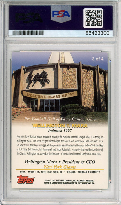 1987 TOPPS WELLINGTON MARA #3 HALL OF FAME CLASS OF 97' AUTOGRAPH PSA/DNA