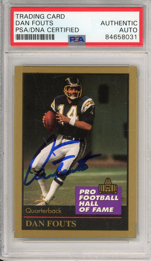 1993 ENOR NFL HOF DAN FOUTS HOF CHARGERS 4-TIME ALL PRO AUTOGRAPH PSA/DNA