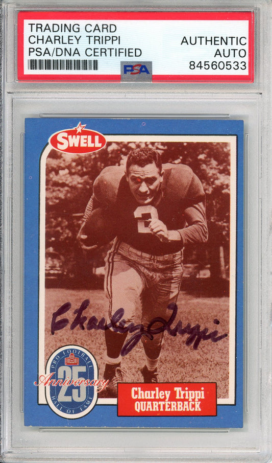 1988 SWELL CHARLEY TRIPPI #117 HOF AUTOGRAPH CARDINALS PSA/DNA