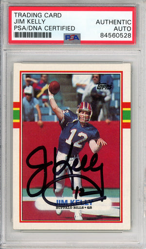 1989 TOPPS JIM KELLY #46 HOF AUTOGRAPH BILLS PSA/DNA