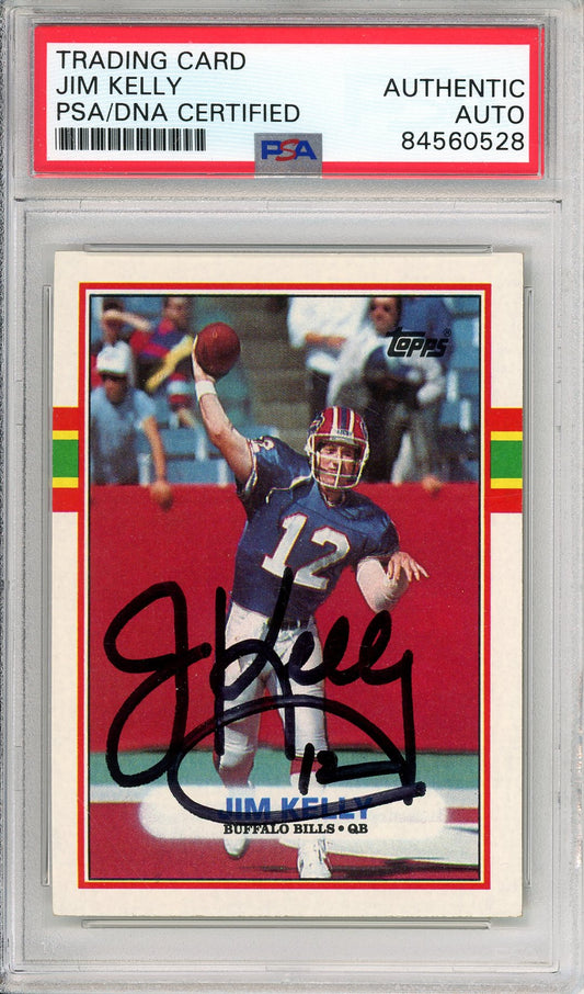 1989 TOPPS JIM KELLY #46 HOF AUTOGRAPH BILLS PSA/DNA