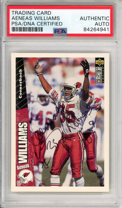 1996 UPPER DECK AENEAS WILLIAMS #80 HOF AUTOGRAPH CARDINALS PSA/DNA
