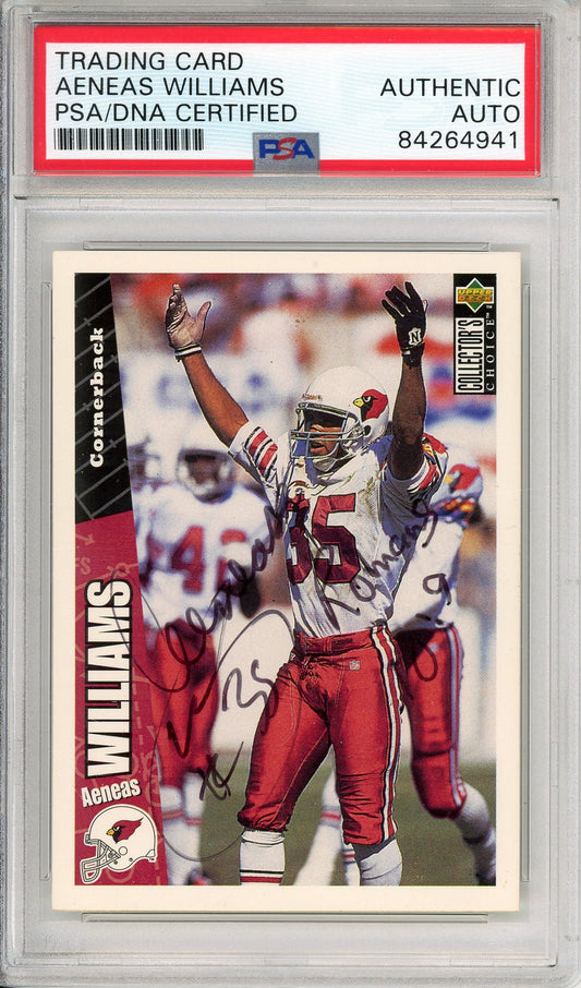 1996 UPPER DECK AENEAS WILLIAMS #80 HOF AUTOGRAPH CARDINALS PSA/DNA