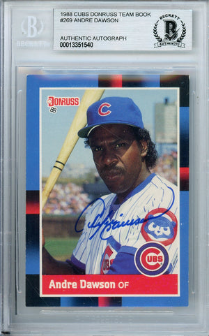 1988 CUBS DONRUSS TEAM BOOK ANDRE DAWSON #269 CUBS HOF BECKETT AUTHENTIC