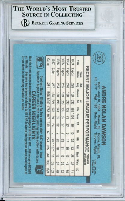 1988 CUBS DONRUSS TEAM BOOK ANDRE DAWSON #269 CUBS HOF BECKETT AUTHENTIC