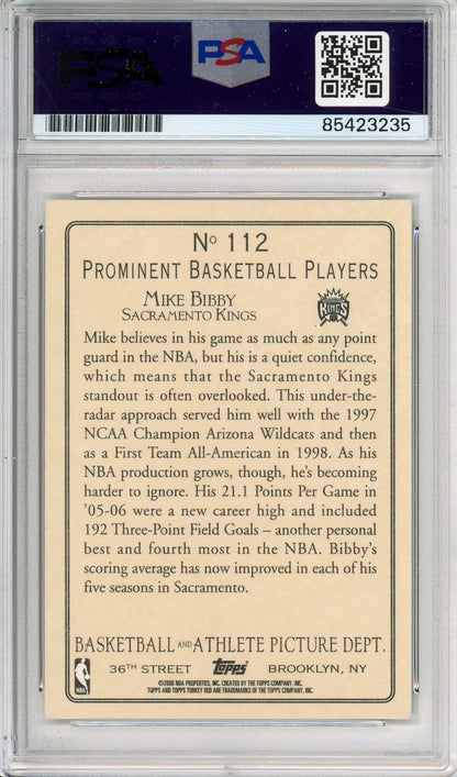 2006 TOPPS TURKEY RED MIKE BIBBY #112 SAC KINGS AUTOGRAPH PSA/DNA