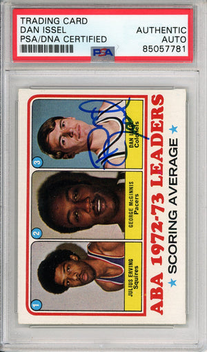 1972-73 TOPPS DAN ISSEL #234 HOF NUGGETS AUTOGRAPH PSA/DNA