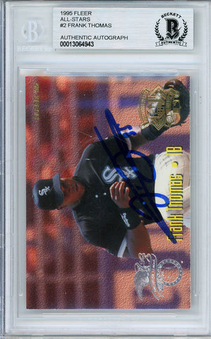 1995 FLEER ALL-STARS FRANK THOMAS #2 HOF AUTOGRAPH BECKETT AUTHENTIC