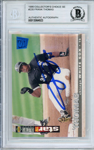 1995 COLLECTOR'S CHOICE SE FRANK THOMAS #235 HOF AUTOGRAPH BECKETT AUTHENTIC