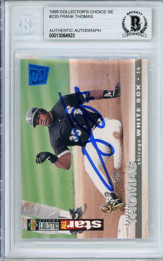 1995 COLLECTOR'S CHOICE SE FRANK THOMAS #235 HOF AUTOGRAPH BECKETT AUTHENTIC