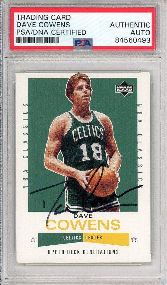 2002 UPPER DECK DAVE COWENS #189 HOF CELTICS AUTOGRAPH PSA/DNA