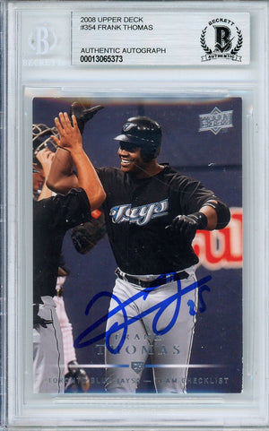 2008 UPPER DECK FRANK THOMAS # 354 HOF AUTOGRAPH BECKETT AUTHENTIC