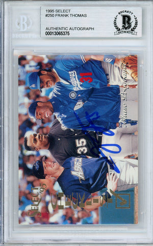 1995 SELECT FRANK THOMAS #250 WHITE SOX HOF AUTOGRAPH BECKETT AUTHENTIC