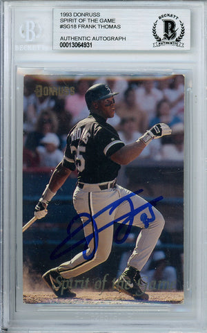 1993 DONRUSS SPIRIT OF THE GAME FRANK THOMAS #SG18 HOF AUTOGRAPH BECKETT AUTHENTIC