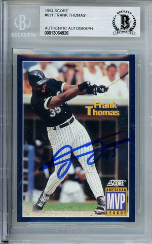 1994 SCORE FRANK THOMAS #631 HOF AUTOGRAPH BECKETT AUTHENTIC