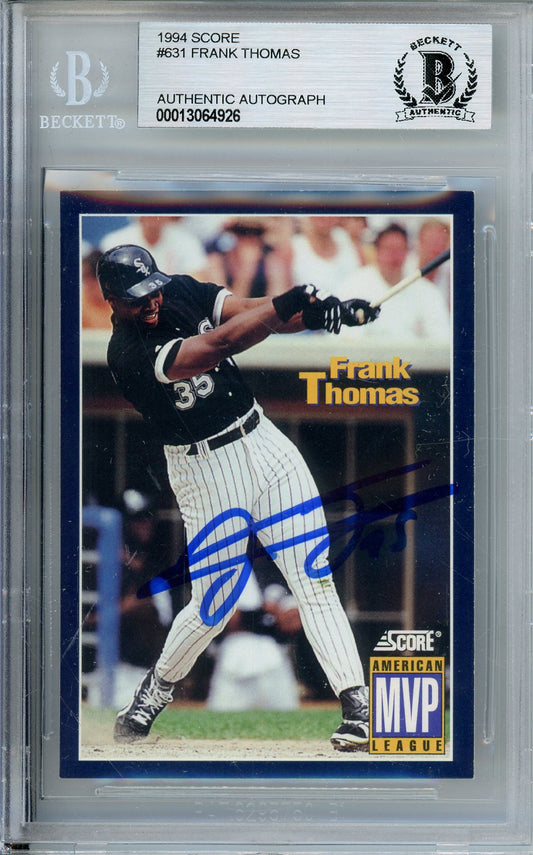 1994 SCORE FRANK THOMAS #631 HOF AUTOGRAPH BECKETT AUTHENTIC